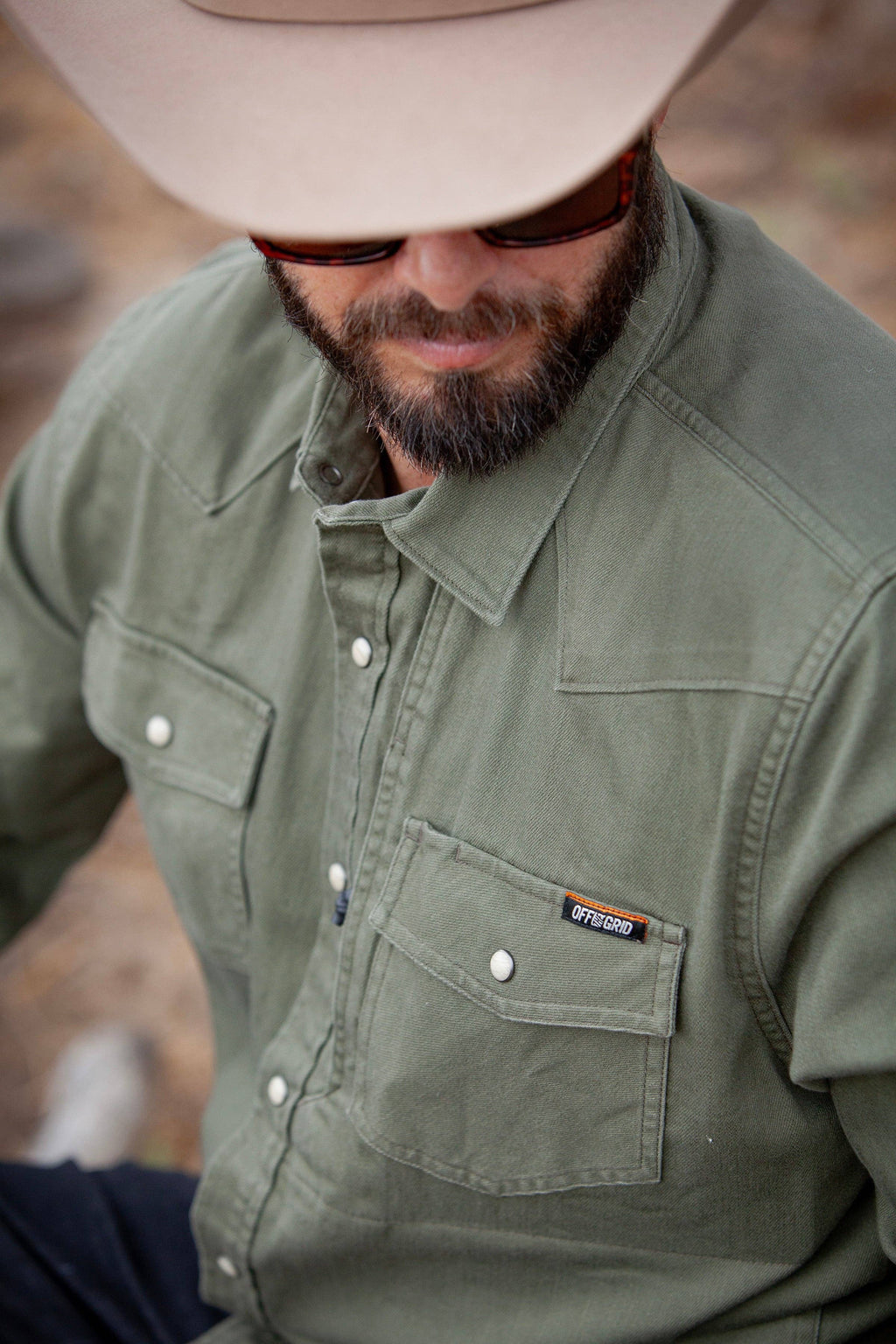 The Earl Denim Pearl Snap
